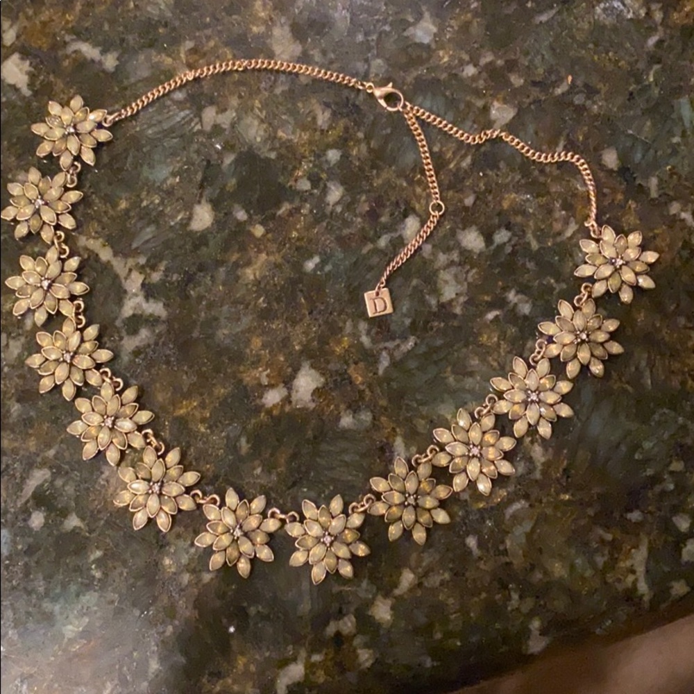 Gold Glower Necklace.